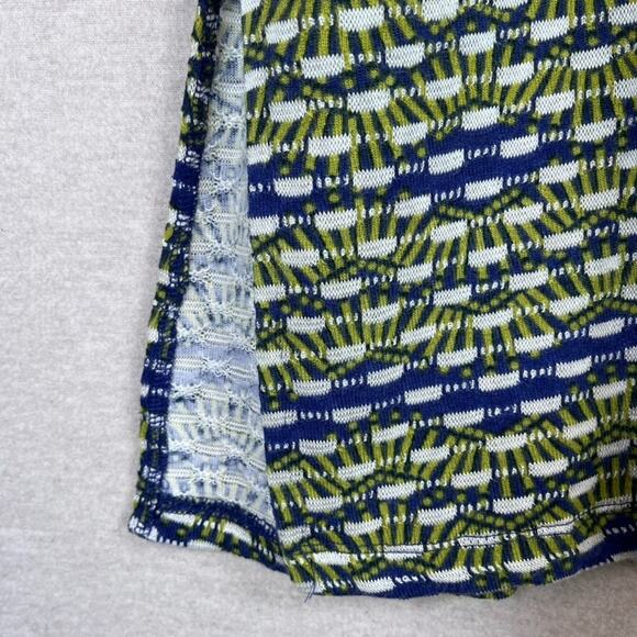 Logo Lori Goldstein Geometric Cardigan Duster Size 1X Long Line Button Up Retro - Picture 2 of 9